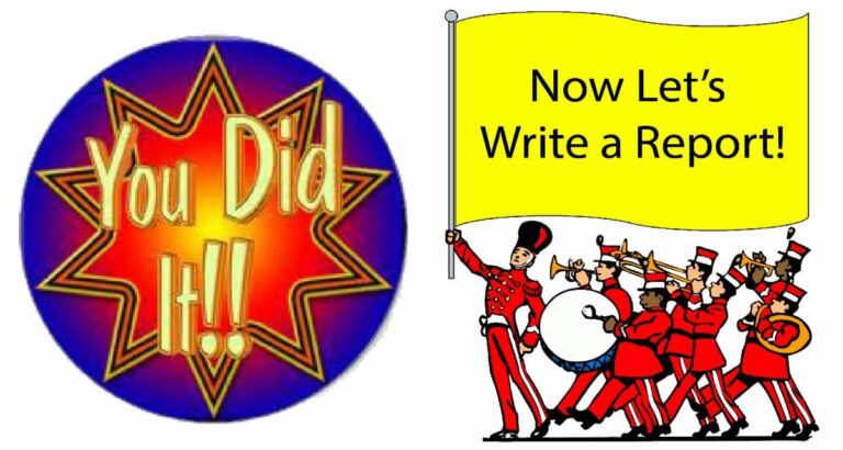 EFD – You did it – write a report